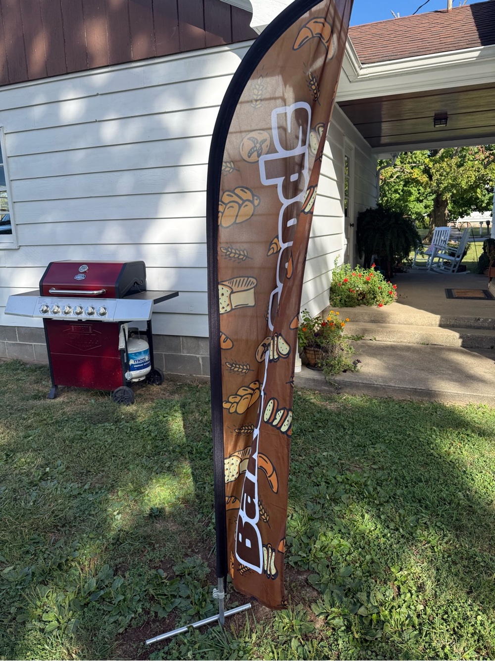 Amazon Brown Bakery Feather Flag Banner